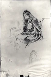 Julie Manet (1878-1966) liest, 2. März 1893